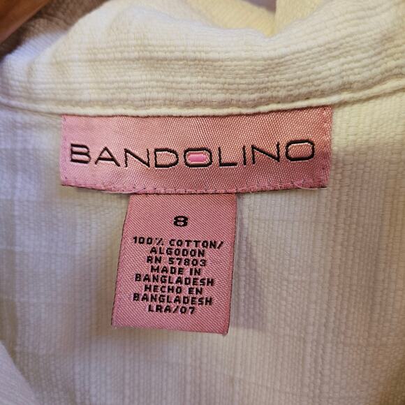 Bandolino White Blazer Jacket Size 8 Women's Button Front Boho Western - Picture 5 of 10
